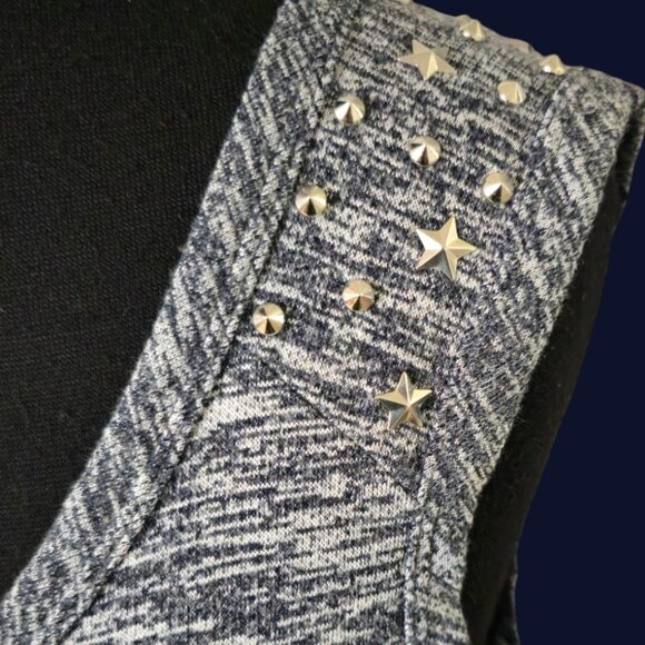 SOPRANO Gray Spike Studded Shoulder Maxi Dress - Picture 3 of 6